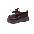 thumbnail image 6 of hopeusnice Kids Two Tone Loafers On Round Toe Stylish Durable Daily School Casual Party Footwear Brown 26, 6 of 6