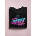 thumbnail image 3 of I Love The 80'S Quote Sweatshirt Women -Image by Shutterstock, Female 4X-Large, 3 of 4