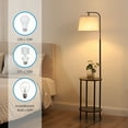 thumbnail image 6 of DEWENWILS Floor Lamp with Table for Living Room, 62in Rustic Farmhouse Wooden Floor Lamps, Attached End Table with Lamp for Bedroom, Office, Read Lighting, Home Decor, Brown, 6 of 9