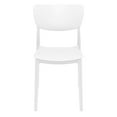 thumbnail image 4 of Pemberly Row Contemporary Indoor Outdoor Dining Chair in White, 4 of 8