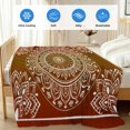 thumbnail image 4 of Orange Boho Cooling Blanket,Lightweight Breathable Summer Throw Blanket with Double Sided Cold Effect,Country Vintage Ethnic Abstract Geometric Picnic Blankets Bed Sheet for Hot Sleepers 30"x40", 4 of 8