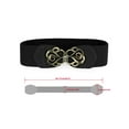 thumbnail image 3 of INSPIRE CHIC Womens Elastic Belts Metal Interlocking Buckle Stretchy Belts White & Black, 3 of 6