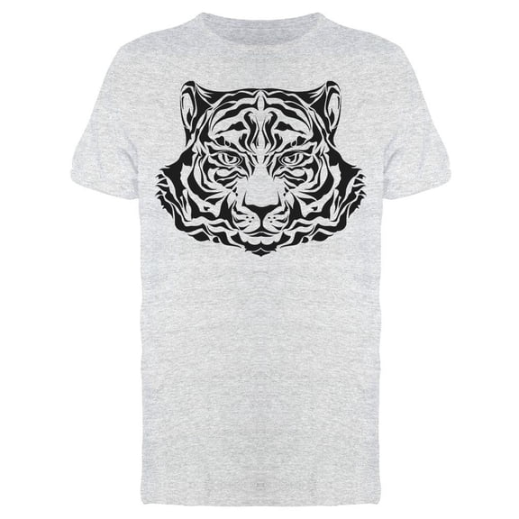 Tiger Head Black Silhouette Tee Men's -Image by Shutterstock