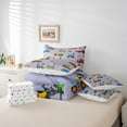 thumbnail image 6 of Castle Fairy Cute Car 7 Pieces Bedding Comforter Set,Construction Vehicles Full Bedding Set Lightweight,Cartoon Truck Fitted Sheet Flat Sheet,Ultra Soft Tractor Home Decor,Reversible, 6 of 8
