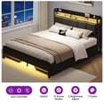 thumbnail image 3 of Greenstell Queen Bed with Headboard and Charging Station, Upholstered bed with 4 Drawers and RGB LED Lights,Dark Gray, 3 of 7
