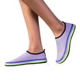 thumbnail image 2 of CIENVNSTG Unisex Wide Width Rainbow Striped Gradient Barefoot Aqua Socks Quick‑Dry Non‑Slip Water Shoes Lightweight Slip‑On Breathable Footwear Purple 42, 2 of 6