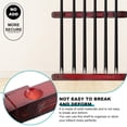 thumbnail image 2 of BRIGHTFUFU 1 Set Wall Mounted Pool Stick Holder Dark Red Wood for Billiards Style Display, 2 of 8