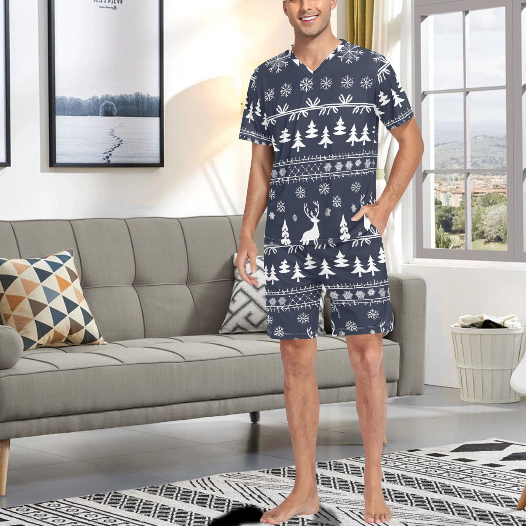 Generisch Weihnachtspyjama Set Mann Weihnachts Chri Produktbild-Vorschau 9