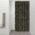 thumbnail image 3 of Gothic Shower Curtain - Dark Celestial Moon & Star Print, Mystical Cosmic Theme Bath Decor, Waterproof Polyester, 36"Wx72"L, Goth Aesthetic Gift, 3 of 5