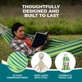 thumbnail image 4 of Bliss Hammocks 40"W Single Hammock with Rope Loops & Tree Straps, 220 lb, Mediterranean, 4 of 17