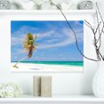 thumbnail image 1 of Palmier Cocotier Solitaire à la Plage - Impression Photo sur Toile Bord de Mer, 1 of 3