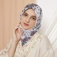 thumbnail image 2 of Baqcunre Clearance! Silk Scarf Lady Bandanas Neck Scarf Floral Scarf Shawl Folk-Custom Travel Vintage Wrap Scarf Women for Islam Scarfs Printing Women Wrap Head Hair Neckerchief Muslim Silk Scarves, 2 of 3