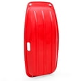 thumbnail image 3 of Best Choice Products 35in Kids Outdoor Plastic Sport Toboggan Winter Snow Sled Board w/ Pull Rope, 2 Handles - Red, 3 of 6