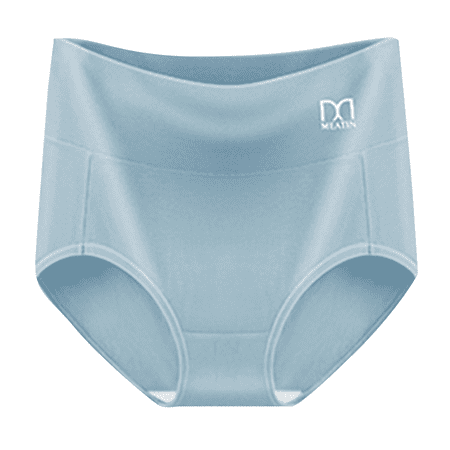 Fulorrnie Underwear for Women High Waisted Seamless Comfort No Show Panty Waistband Briefs Banded Waist Panties  Light Blue  XL