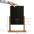 thumbnail image 2 of M&T Displays Classic Desktop Menu Holder with Chalkboard, Portrait Table Top Sign Holder, Ad Frame for Restaurant, Store, Office, Wedding, Party, Event (2 Pack) (Dark Wood, 5.5x8.5), 2 of 7