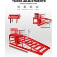thumbnail image 6 of Towallmark 2PCS 5 Ton Car Ramps, Vehicle Ramps, Car Lift Ramp, 11060LBS Capacity Heavy Duty with 9.3 to 14 Inch Adjustable Height for Oil Changes Home Garage Use, Red, 6 of 6