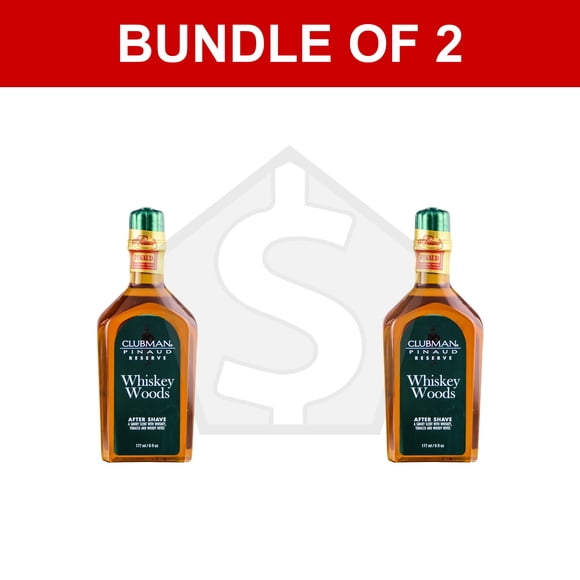 Bundle of 2 - CLUBMAN Reserve Whiskey Woods After Shave Lotion (6oz)