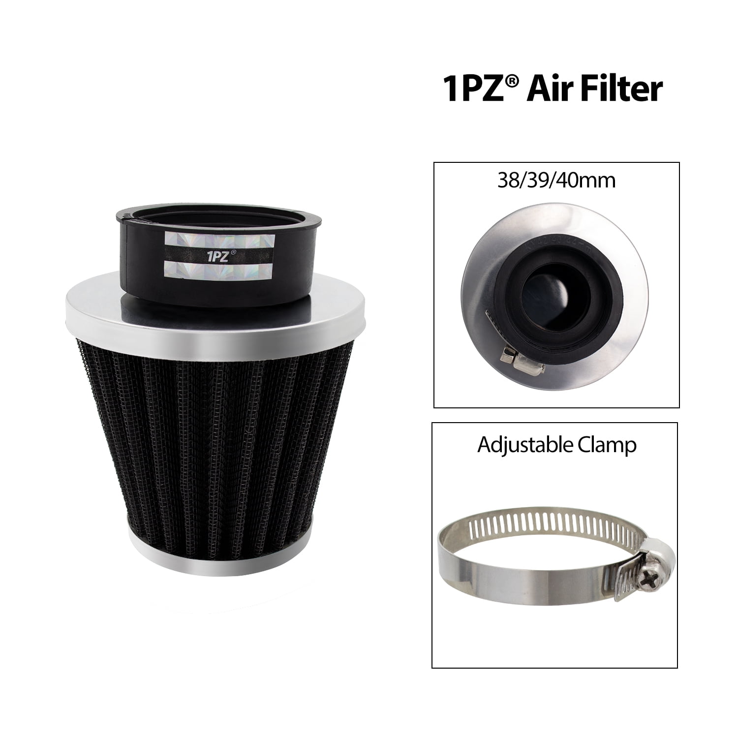 38mm Universal Air Filter Fuel Filters Kit for GY6 50cc 139QMB Motorcycle Scooter Moped 50cc 110cc 125cc SDG SSR Dirt Pit Bike Air Filter Cleaner-by DFuerdivn 