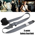 thumbnail image 6 of 1 Pcs Universal 3 Point Car Safety Belt Adjustable Car Seat Belt Automatic Car Front Seat Safety Belt Strap Buckle Kit Retractable,Grey, 6 of 11