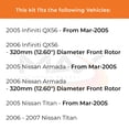 thumbnail image 2 of MAX Advanced Brakes - Front Brake Kit For 2005-2007 Nissan Titan| Carbon Ceramic Brake Pad and Rotor Kit| Daily Driving OE Replacement Brake Rotors, 2 of 9