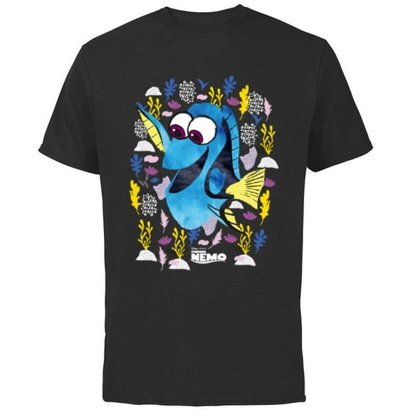 Disney PIXAR Finding Nemo Dory Just Keep Swimming - Short Sleeve Cotton T-Shirt for Adults - Customized-White