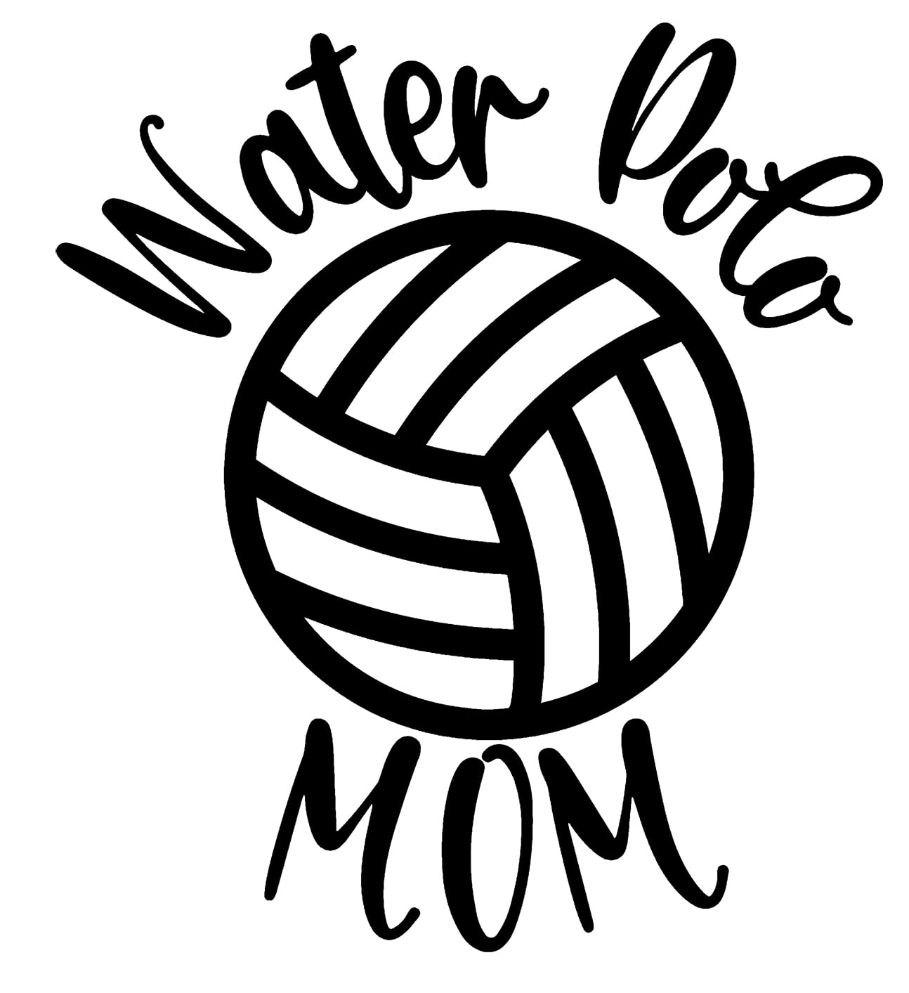 Water Polo Mom Support Parent Love Sports Wall Decals for Walls Peel