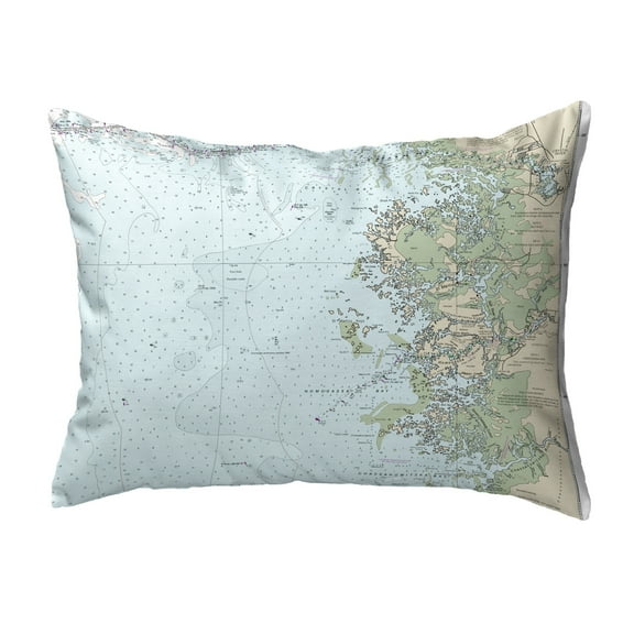 Betsy Drake NC11409CR Crystal River, FL Nautical Map Noncorded Indoor & Outdoor Pillow - 16 x 20 in.