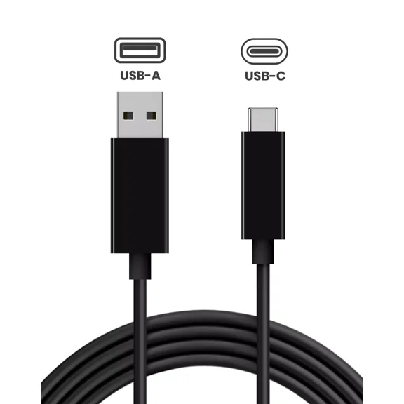 Compatible 5FT USB A to USB C Cable - PlayStation 5 PS5 - Black