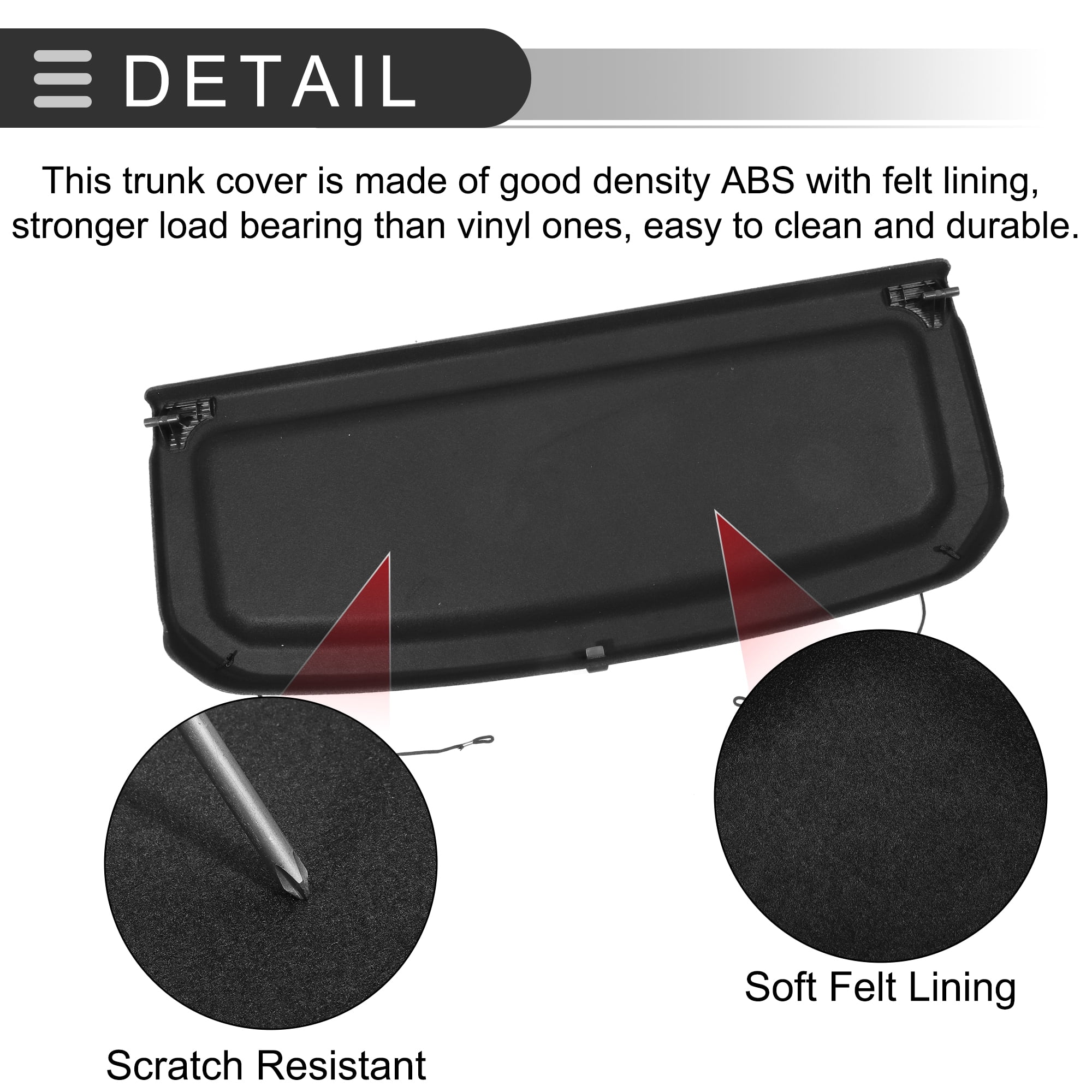 Unique Bargains Car Cargo Cover Board for Volkswagen T-cross 2018-2023 Tonneau Privacy