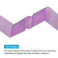 thumbnail image 3 of Uxcell Velvet Ribbon Single Face Spool Silky Velvet Fabric for Bouquets DIY Crafts Gift Wrapping Wedding Party Purple 1 1/2" x 25 Yard, 3 of 5