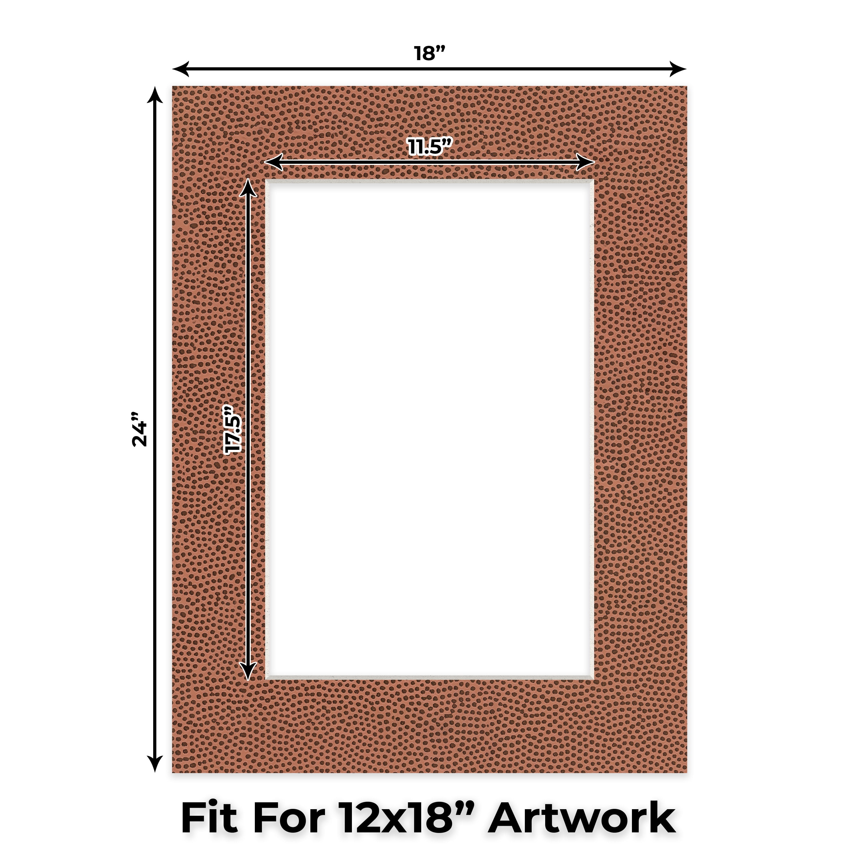 Football Texture Picture Frame Mat for 18x24 Frames - Fits 12x18 Photos - 25 Mats