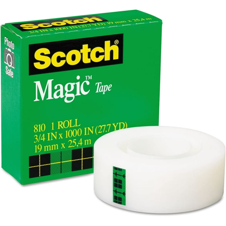  Scotch Magic Tape 810 Refill (3/4 in X 1500 in) 4 Rolls :  Clear Tapes : Office Products