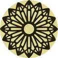 thumbnail image 1 of Ahgly Company Machine Washable Indoor Round Transitional Chocolate Brown Area Rugs, 3' Round, 1 of 7