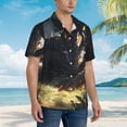 thumbnail image 3 of Rateoe Sleeping Dragon In Forest Pattern Men’s Hawaiian Shirt – Short Sleeve Button-Down Tropical Beach Shirt, Lightweight & Breathable Casual Aloha Shirt with Pocket,XX-Large, 3 of 7