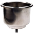 thumbnail image 2 of New Stainless Steel Recessed Drink Holder With Led Light seachoice 79391 Stainless Steel w/Red Light 4-1/4" OD x 3-7/8" D 3-5/8", 2 of 4