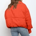 thumbnail image 5 of ShomPort Women's Winter Stand Collar Zip up Puffer Jacket Baggy Short Padded down Warm Coat, 5 of 9