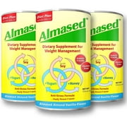 Almased Protein Shake Powder -  Gluten-Free, Non-GMO - Vanilla Flavor - 17.6 oz, 3-Pack