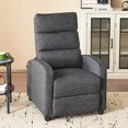 thumbnail image 4 of Contemporary Manual Recliner Chair, Push Back Theater Recliner Chair, Single Sofa with Footrest, Recliner Chair for Living Room, Bedroom, Home Theater, Gray, 4 of 9