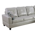 thumbnail image 3 of Star Home Living Corp Harry Faux Leather Right Sectional Sofa in Silver Powder, 3 of 5