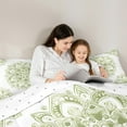 thumbnail image 5 of jejeloiu Green Medallion Floral Full Size Comforter Sets,Boho Mandala Bedding Comforter Set,Bohemian Aesthetic Bedding Sets For Kids,Super Cozy Room Decor Reversible,3 Pieces, 5 of 8