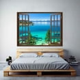 thumbnail image 3 of IDEA4WALL Lake and Mountain in Fake Brown Window Peel and Stick Wallpaper Removable Wall Mural Sticker Decal - 24x32 inches, 3 of 5