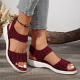 thumbnail image 4 of Rokment Women's Orthopedic Walking Sandals Lightweight Comfortable Mesh Stretchy Open Toe Memory Foam Arch Support Slip on Sports Summer Shoes for Plantar Fasciitis G Size 9.5, 4 of 7