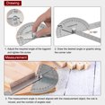 thumbnail image 5 of Unique Bargains Stainless Steel Angle Protractor 0 to 180 Degrees Round Head Finder Measuring Ruler General Tool w 30cm Two Arm, 5 of 5