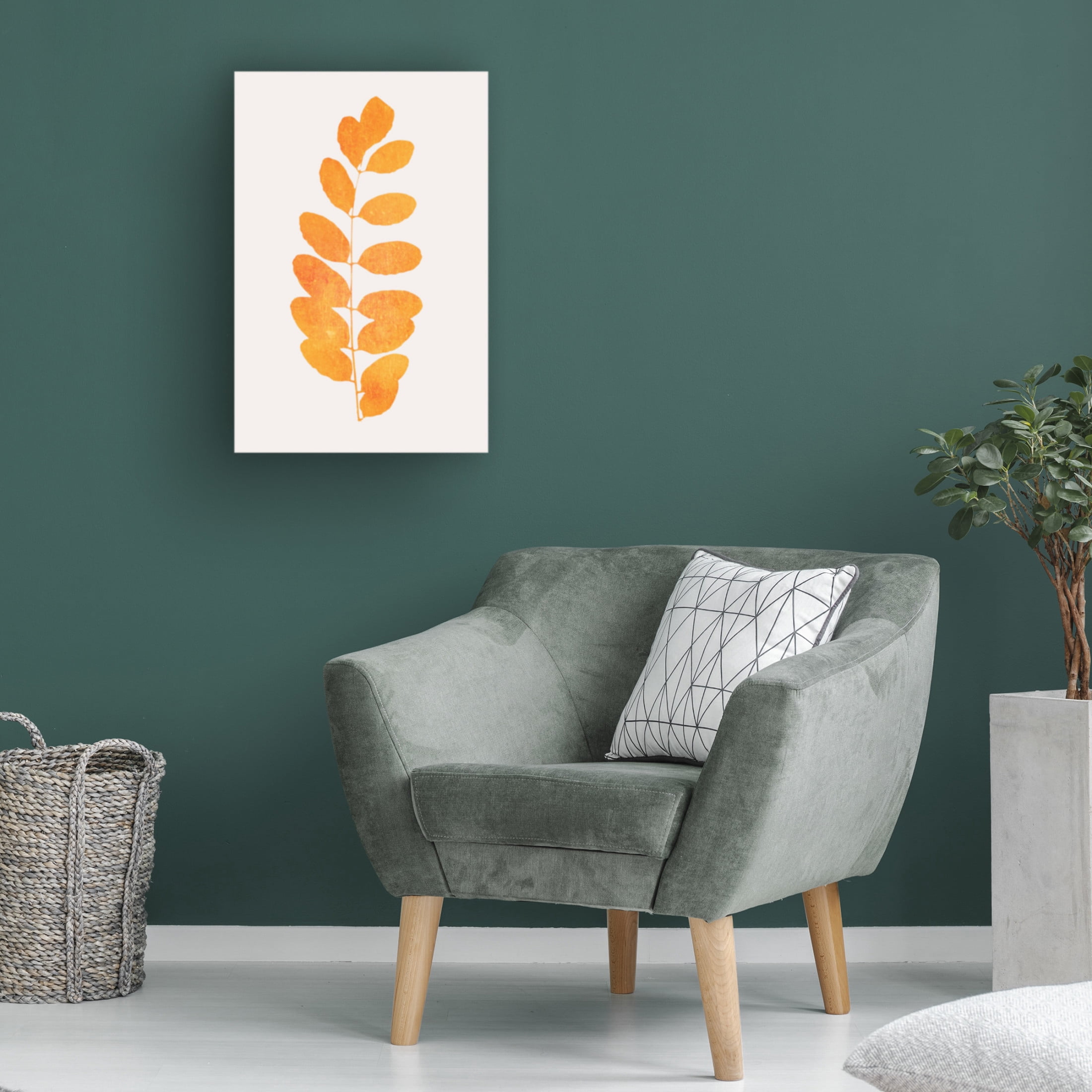 Trademark Fine Art Kubistika Oak Leaf Canvas Wall Art