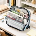 thumbnail image 6 of Standing Pencil Case with Base Large Capacity Stationery Pouch Pen Bag with Zipper for Women Men Cartoon Dog Faces and Bones, 6 of 7