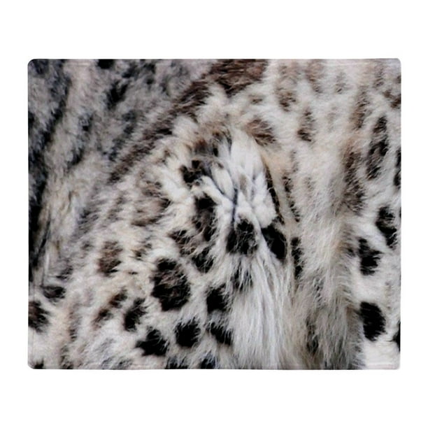 CafePress Snow Leopard Throw Blanket Soft Fleece Throw Blanket, 50