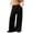 Black, variant on Women's Crochet Lace Pants Ruffle Layered Elastic Waist Mesh Hollow out Solid Color Trousers Loose Fit Lightweight Breathable Summer Stylish Cover up Beach Pants Black XXL