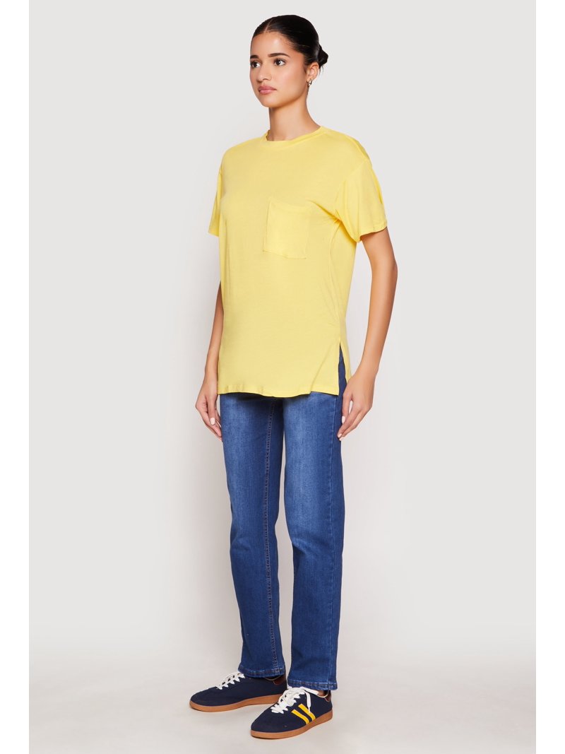 Women's Side Slit Pocket T Shirt - Walmart.com