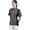 Gray, variant on Short Sleeves Turquoise Color Zipper Chef Coat Jacket Uniform for women with Side Mesh ideal for Caterers and Culinary professional XS Size