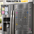 thumbnail image 6 of Clear Acrylic Magnetic Calendar for Refrigerator- Sleek Dry Erase Board & Chore Chart for Fridge, Perfect Family Organizer, Includes 5 High-Contrast Markers for Stainless Steel & White Kitchens, 6 of 8